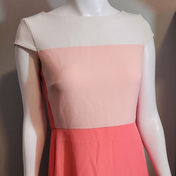 Sandra Darren Pastel Colorblock Career Dress Sz 6 Pastels Feminine Career Modest - Picture 3 of 10